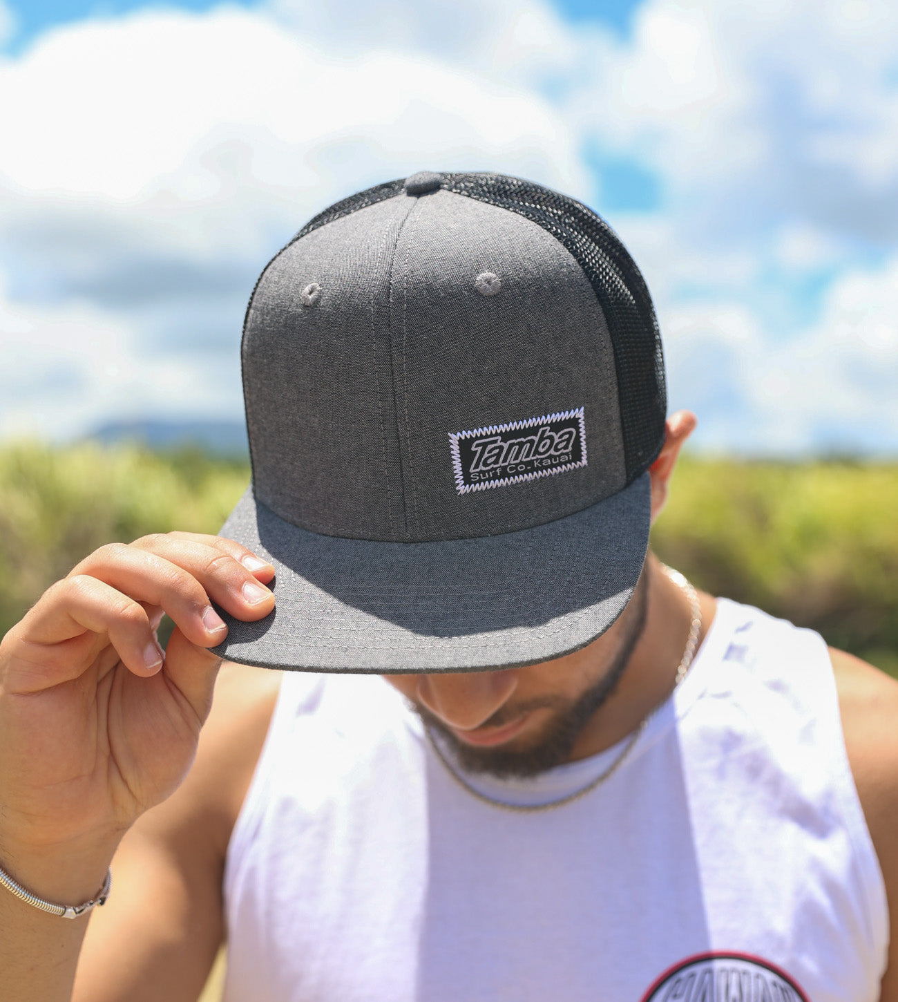 Charcoal Snapback Number One Mesh Snapback Hat Charcoal/Black
