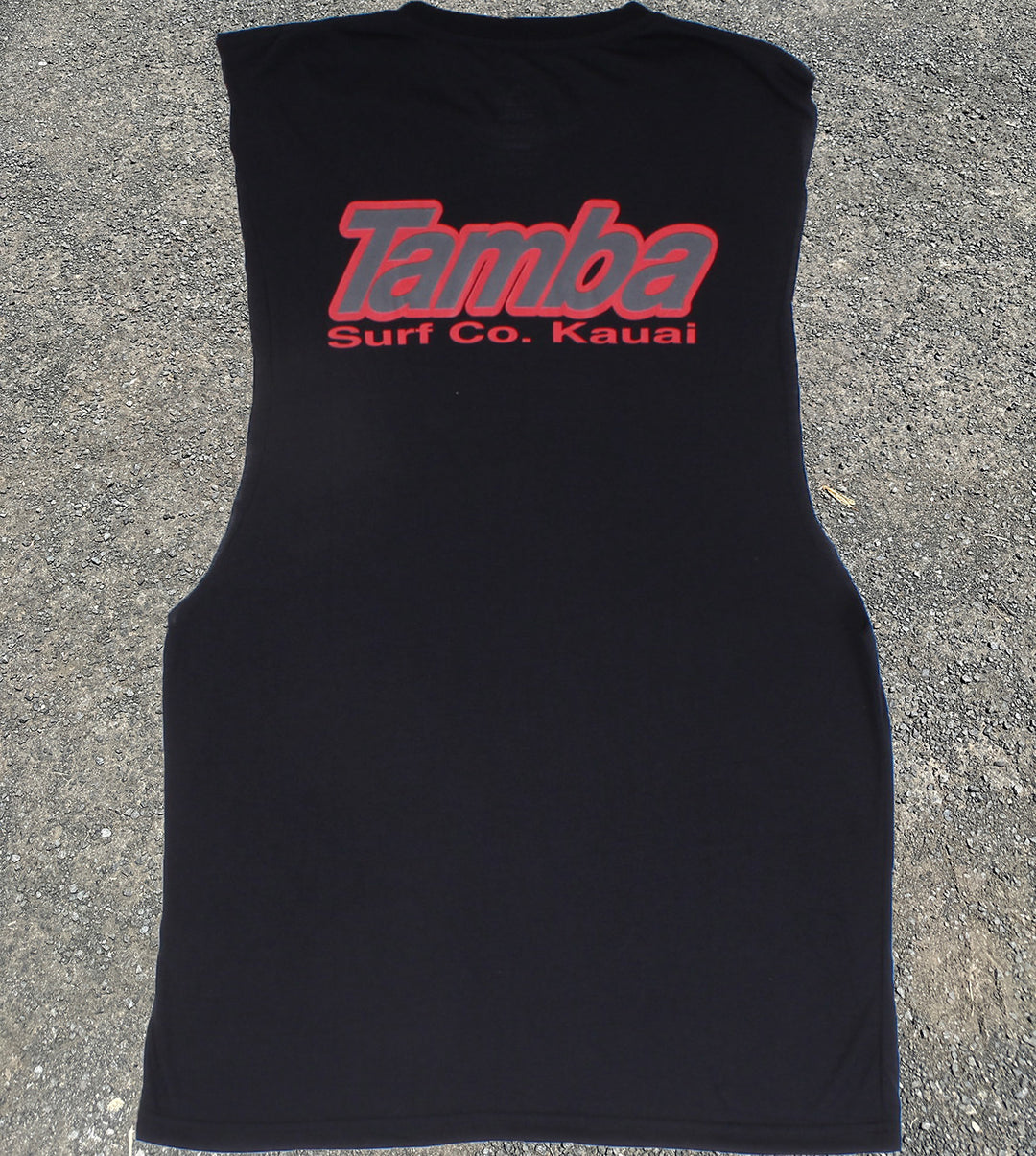 Surf Co Kauai Muscle Tank Top Shirt - Black/Red/Grey