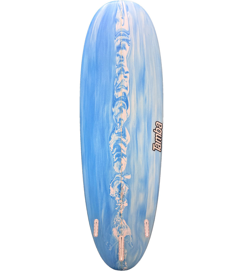Ninja 6'6" #26734 - 2X Futures + Box Fin - Marble Foam Stain