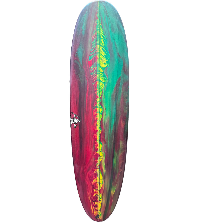 Ninja 7'0" #26735 - 2X Futures + Box Fin - Marble Foam Stain