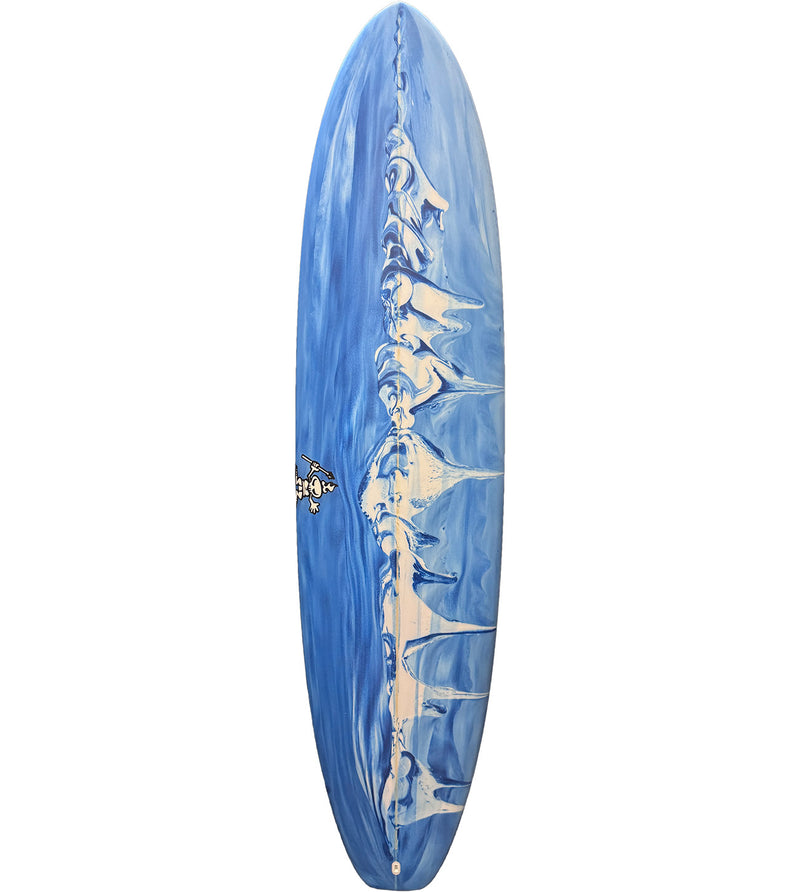 Fun Shape 7'6" #26740 - 2X Futures + Box Fin - Marble Foam Stain