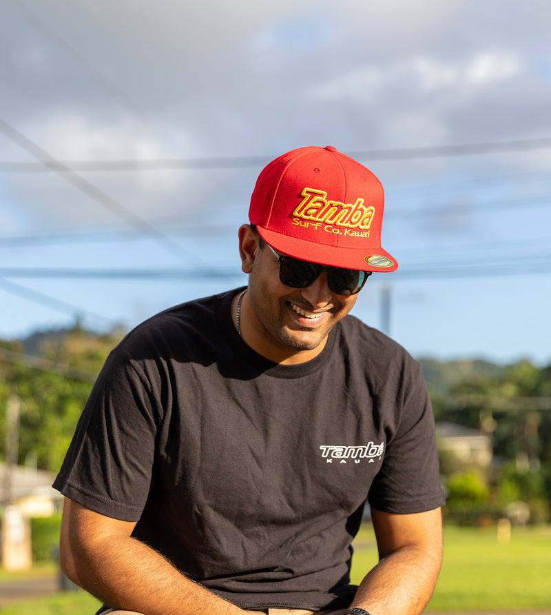 Classic Surf Co 3D Premium Fitted - Red/Yellow- SM