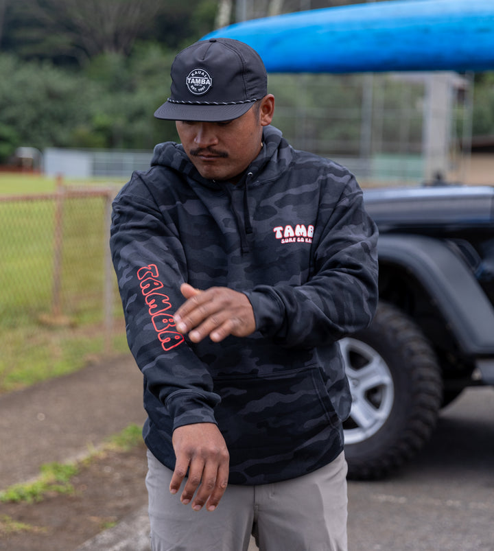 Warrior Tusk Pullover Hoodie - Black Camo