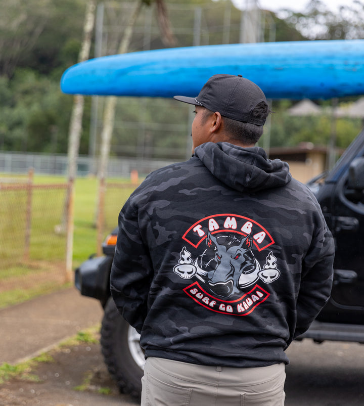 Warrior Tusk Pullover Hoodie - Black Camo