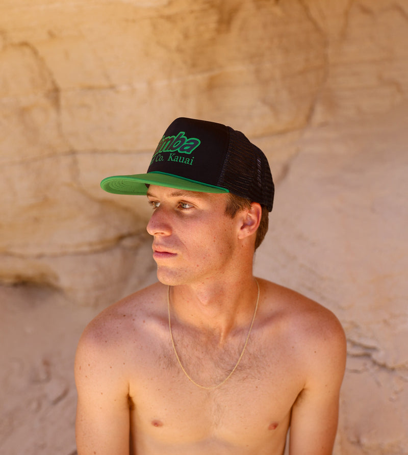 Surf Co Trucker Hat - Black/Green