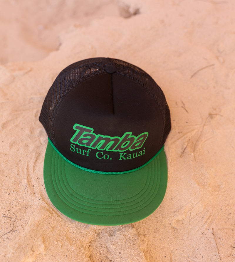 Surf Co Trucker Hat - Black/Green