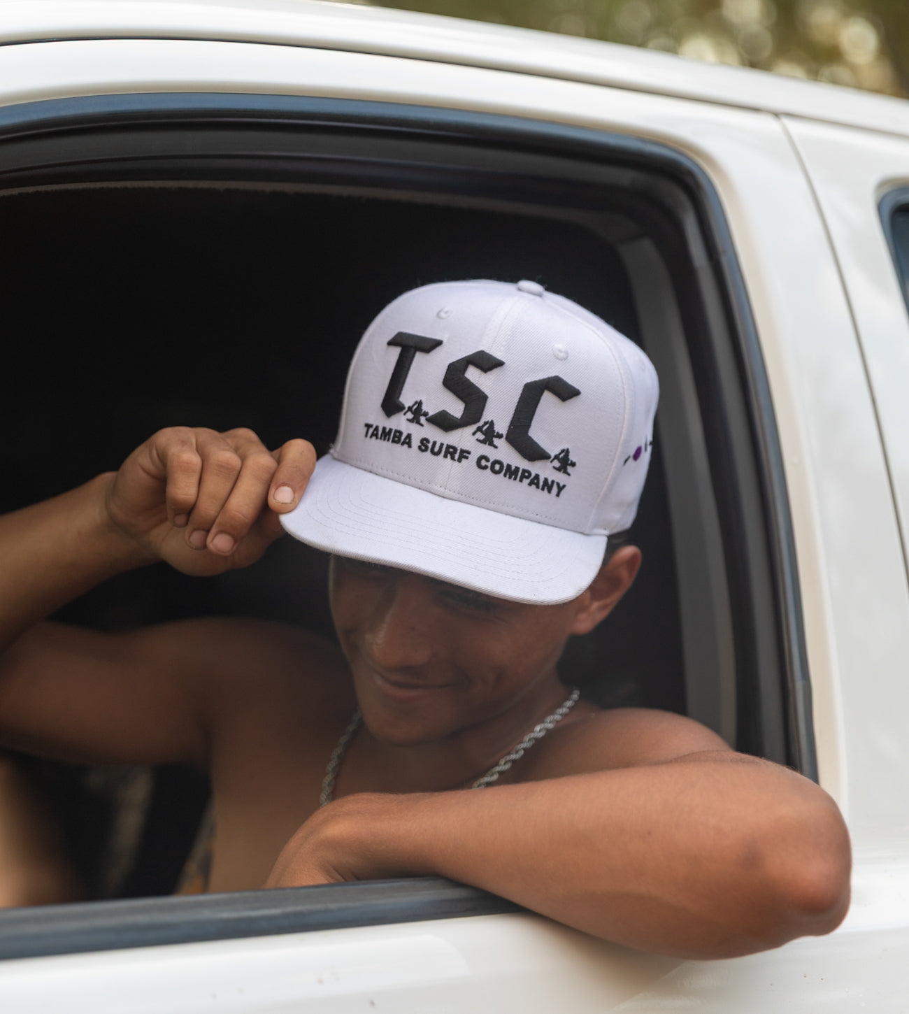 TSC 3D Snapback Hat - White