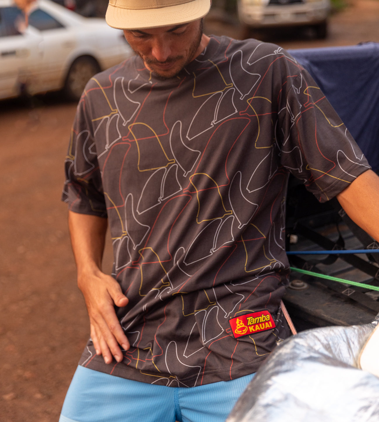 Board Fin Short Sleeve Shirt - Dark Grey