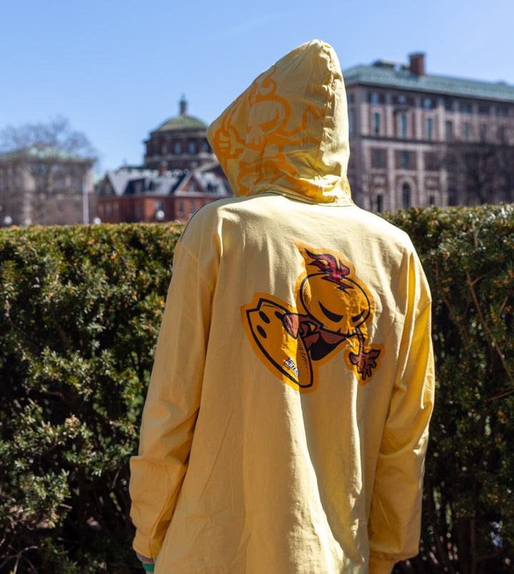 Warrior Wax Surfer Long Sleeve Hooded Shirt - Pastel Yellow