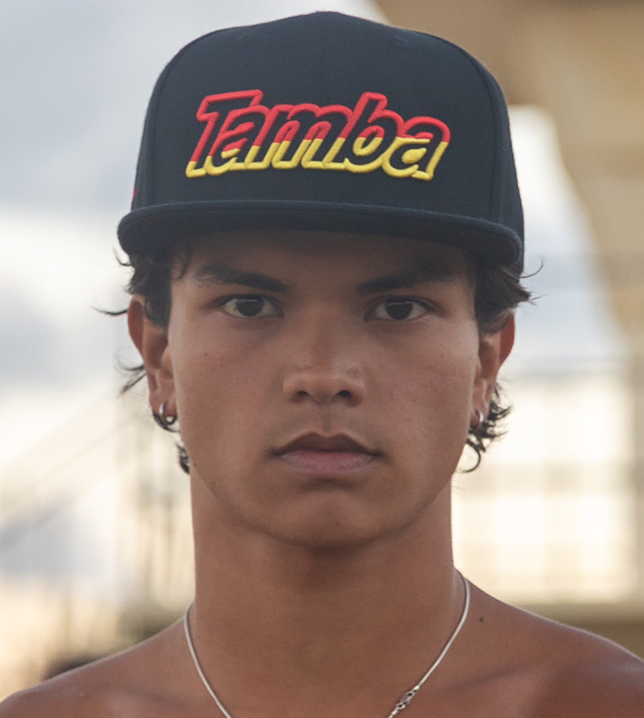 Tamba Gradient 3D Snapback Hat - Black/Red/Yellow