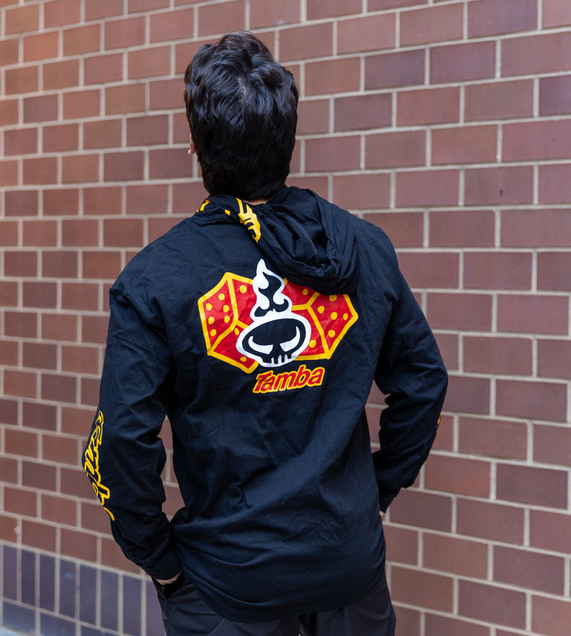 Roll Um Long Sleeve Hooded - Black