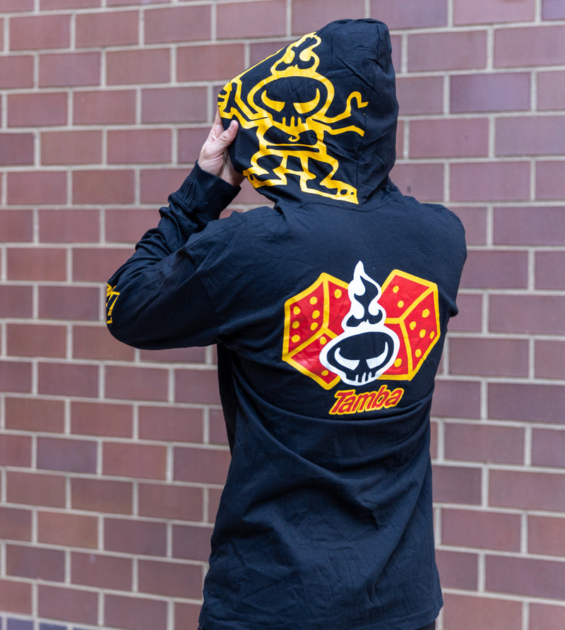 Roll Um Long Sleeve Hooded - Black