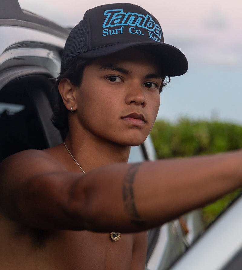 Surf Co Trucker Hat - Black/Blue