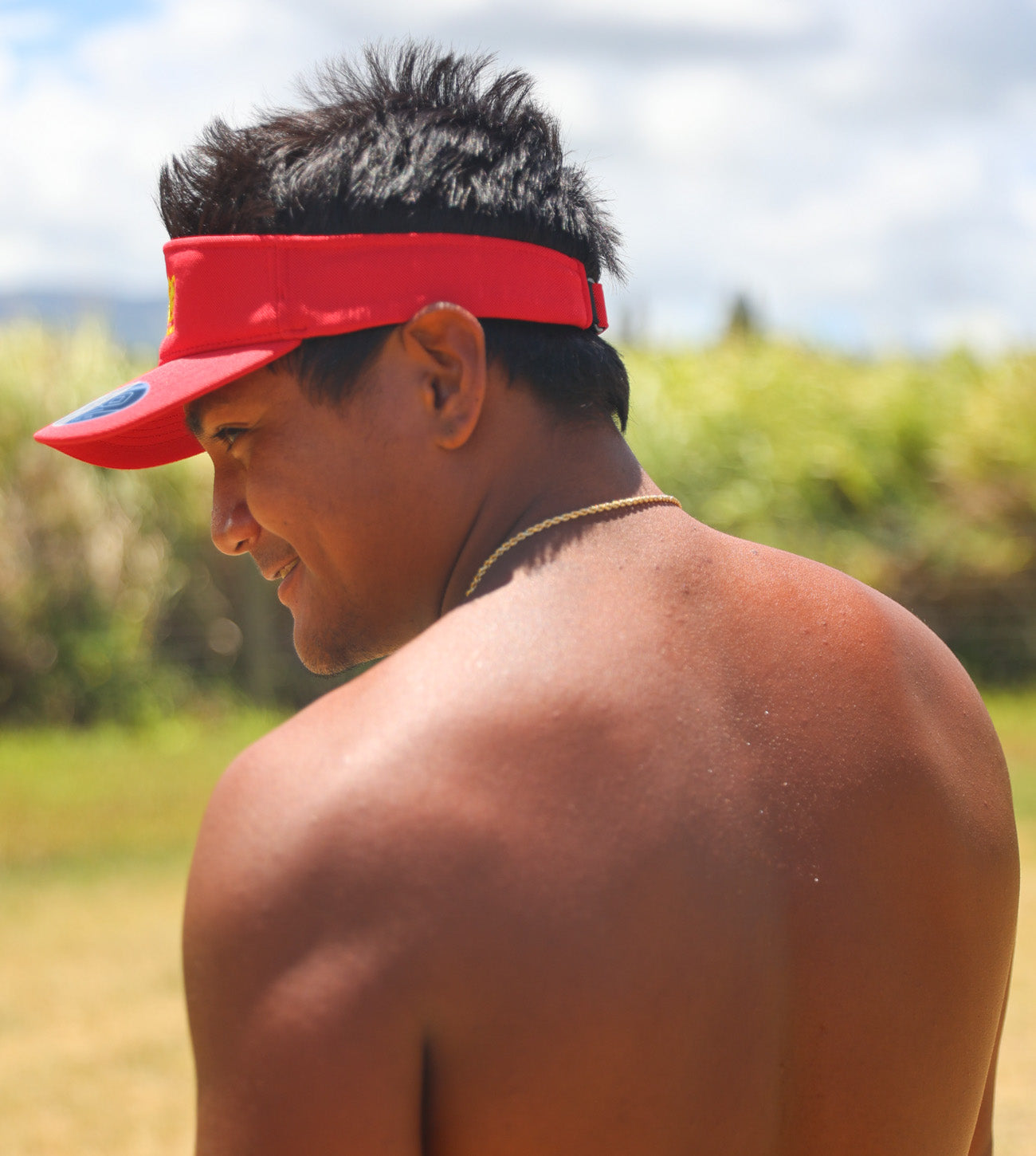 Surf Co Kauaʻi Visor - Red/Yellow – Tamba Surf Company