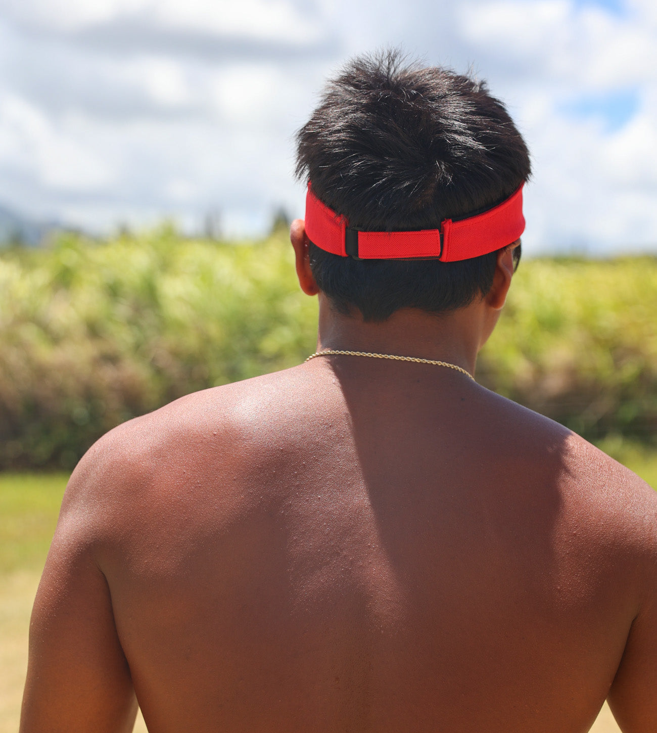 Surf Co Kauaʻi Visor - Red/Yellow – Tamba Surf Company