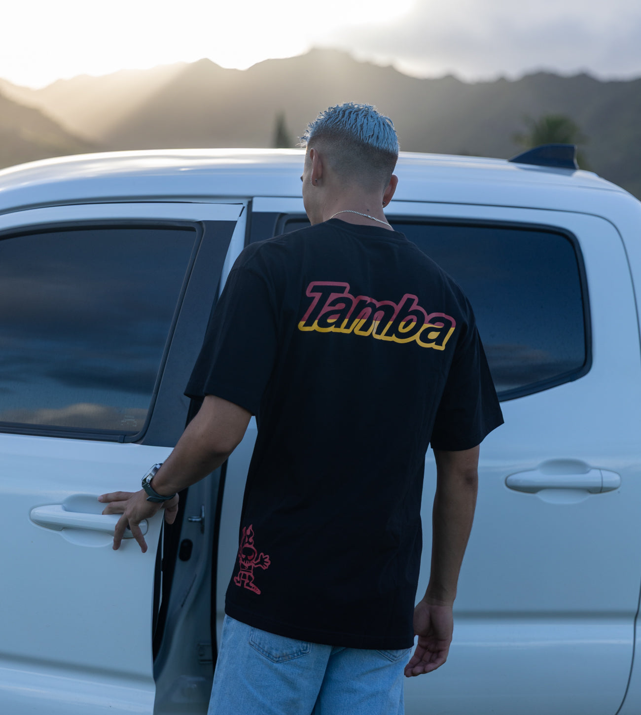 Tamba Gradient Short Sleeve Shirt - Red/Yellow
