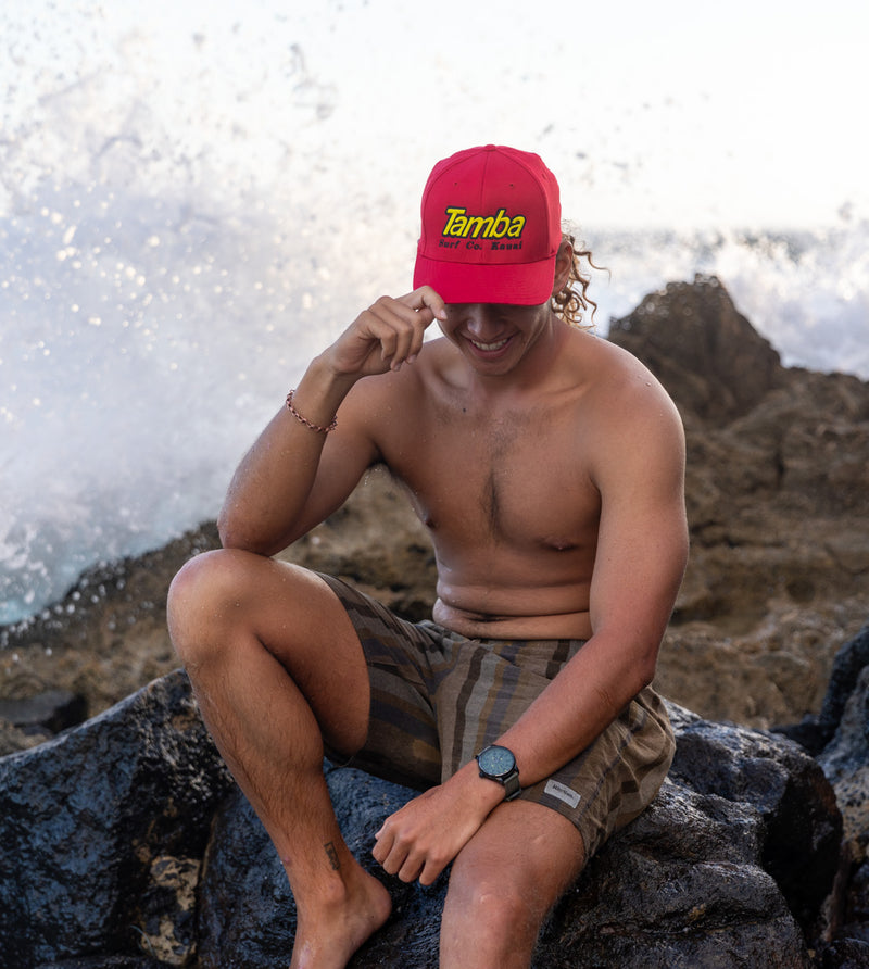 Surf Co Fitted Hat - Red L/XL