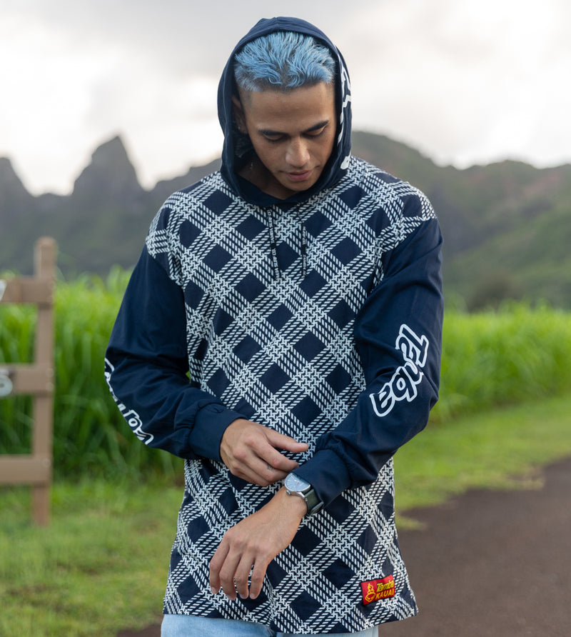 Palakalolo Long Sleeve Shirt Hooded - Navy