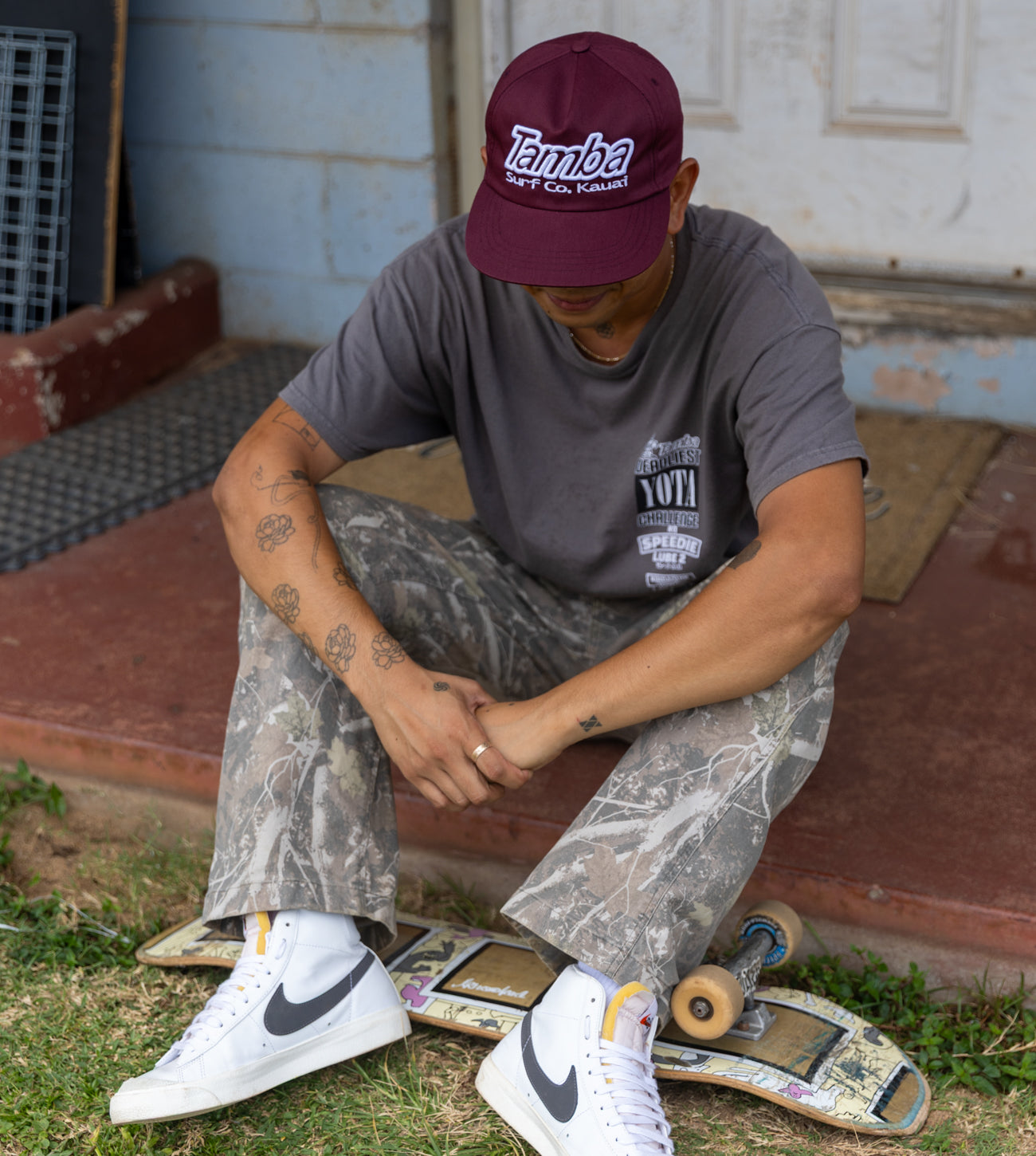 Classic Surf Co 3D Light Snapback Hat - Maroon