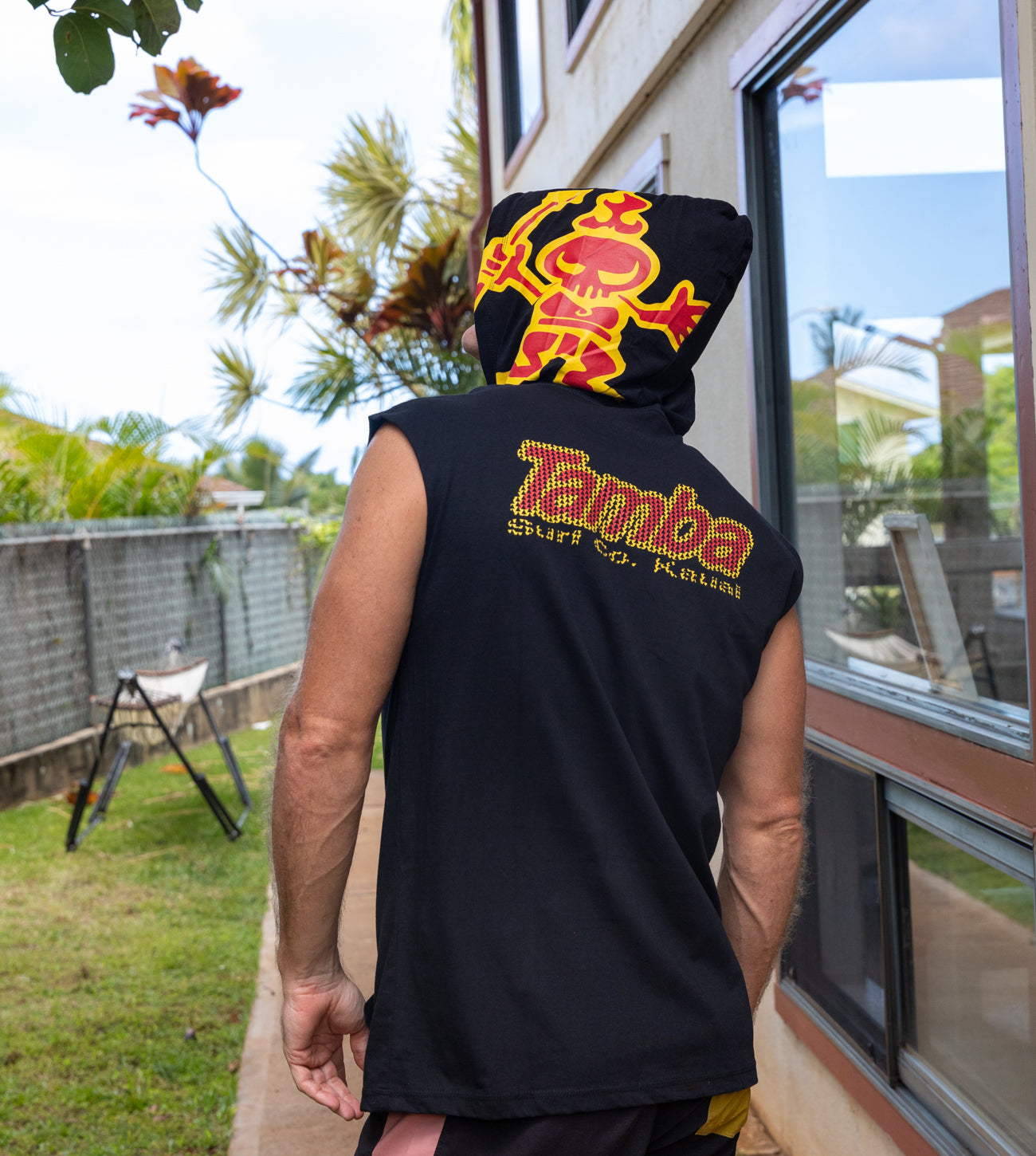 Tri Tank Hoodie Shirt - Black