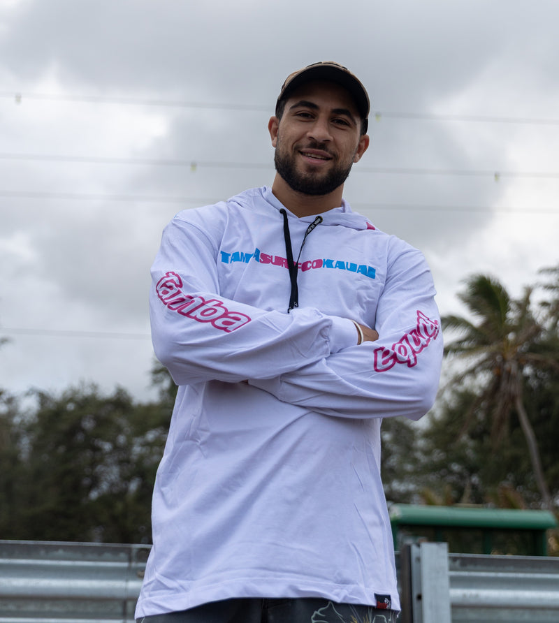 Sphere Long Sleeve Hooded Shirt - White