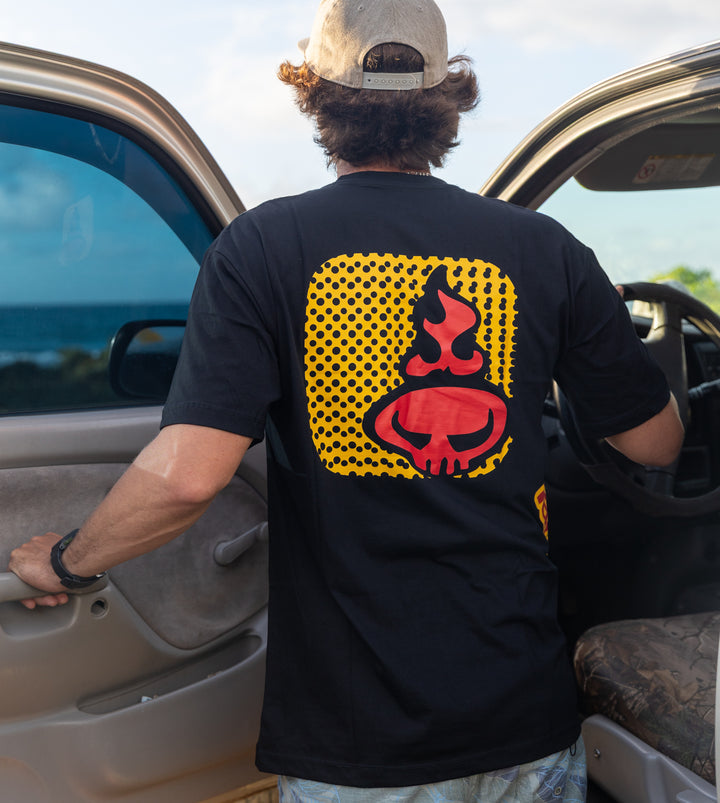 Puka Wrap Short Sleeve Shirt - Black