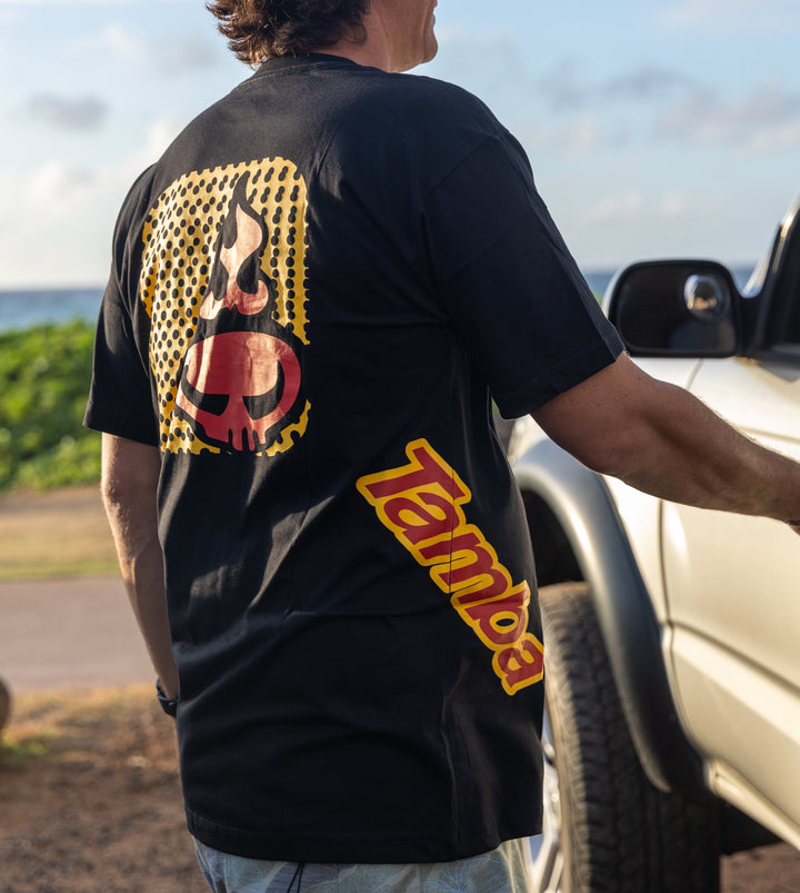 Puka Wrap Short Sleeve Shirt - Black