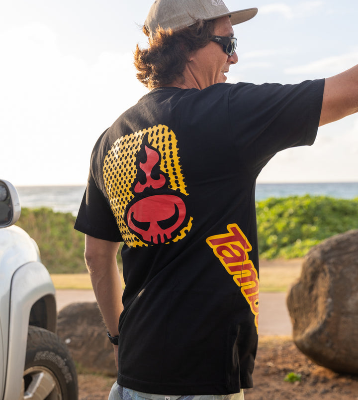 Puka Wrap Short Sleeve Shirt - Black