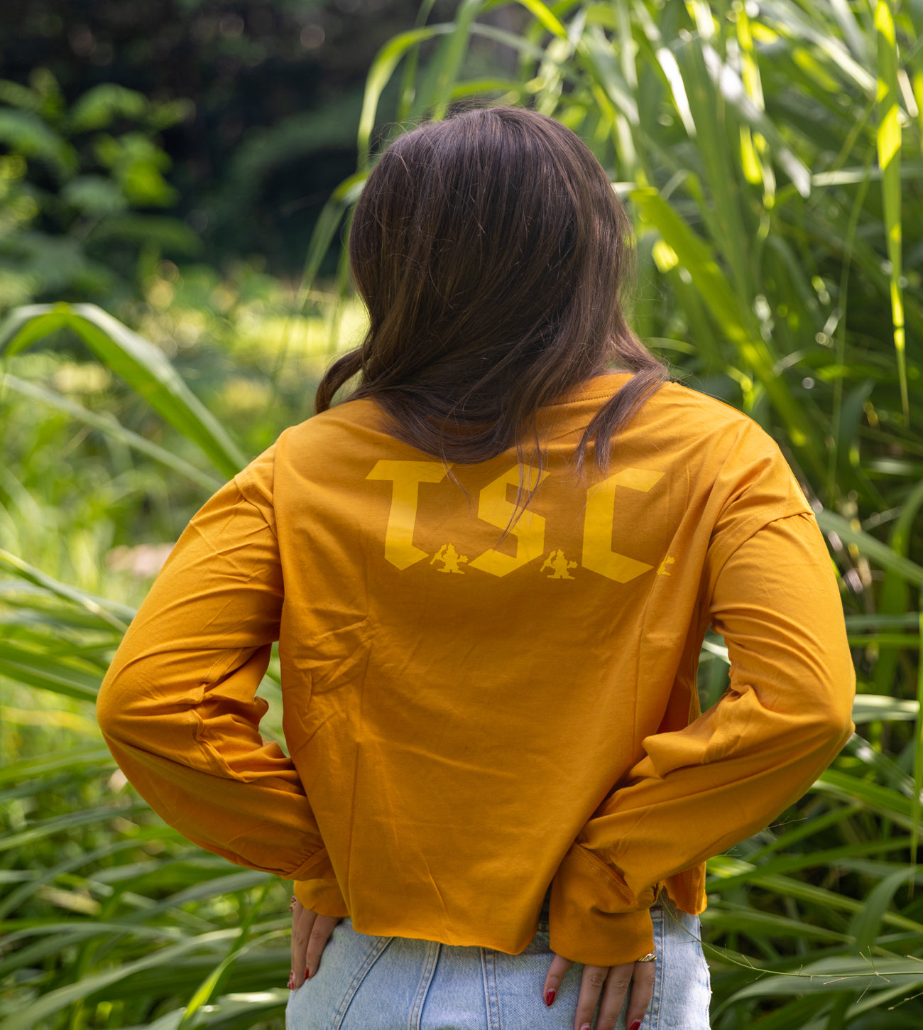 TSC Women's Long Sleeve Cropped Shirt - Sunkist Yellow