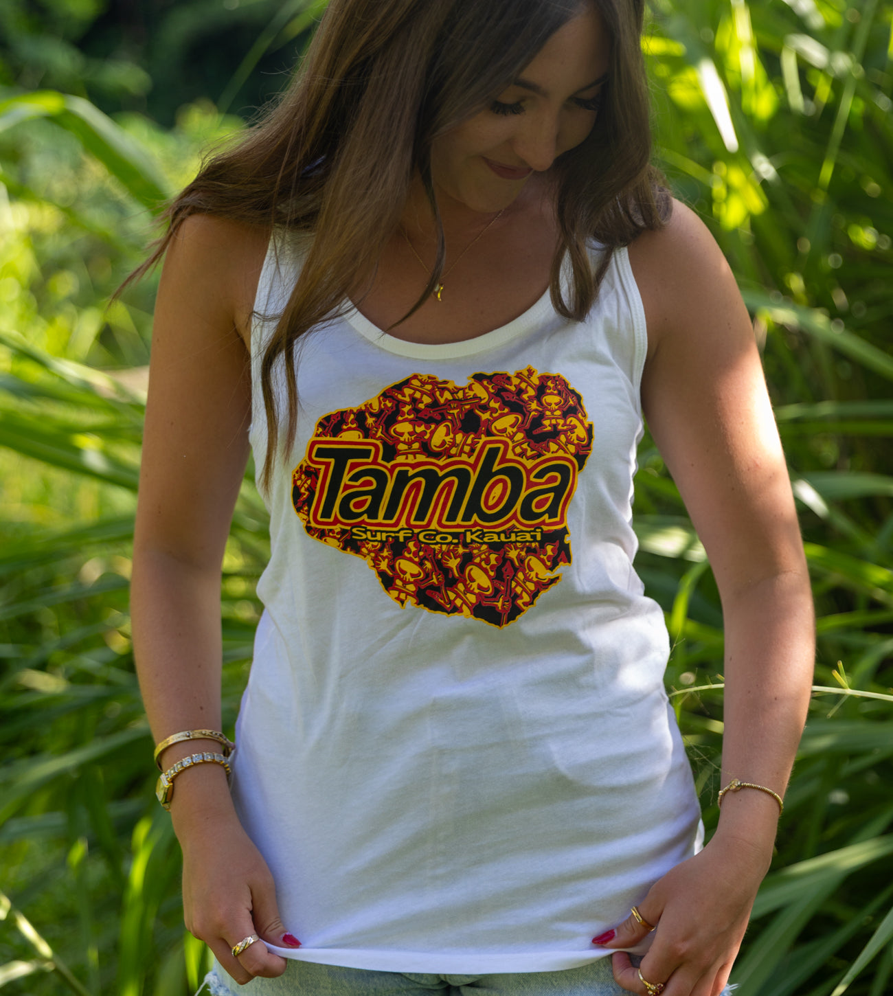 Warrior Party Women's Racerback Tank Top Shirt - White