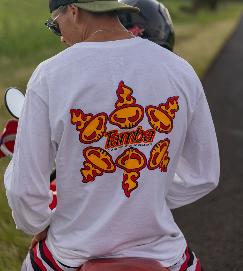 Head Shot Long Sleeve Shirt - White