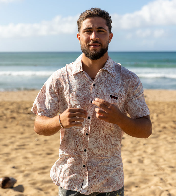 East Side Button Up Short Sleeve Shirt - Kukui
