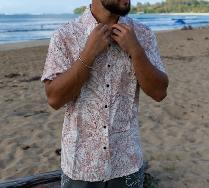 East Side Button Up Short Sleeve Shirt - Kukui