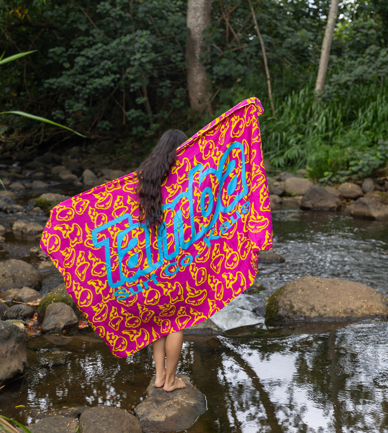 Swirly Pareo/Sarong - Pink/Yellow