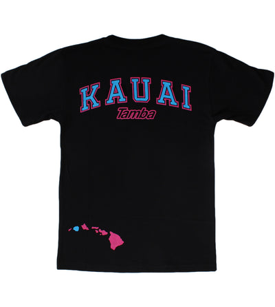 Kauai Short Sleeve Shirt - Black Pink/Blue