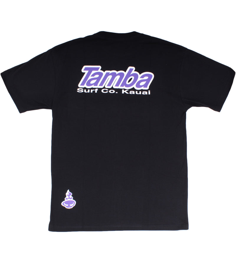 Surf Co Kauai Short Sleeve Shirt - Black/White/Purple