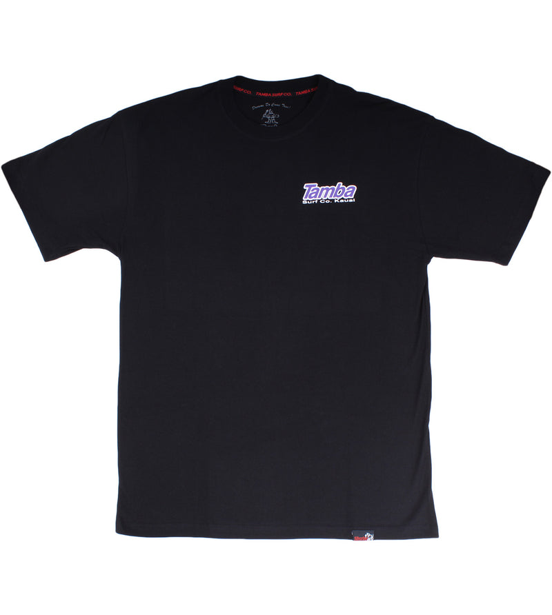 Surf Co Kauai Short Sleeve Shirt - Black/White/Purple