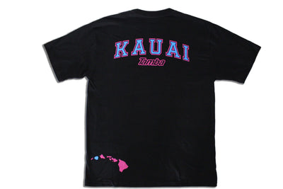 Kauai Short Sleeve Shirt - Black Pink/Blue