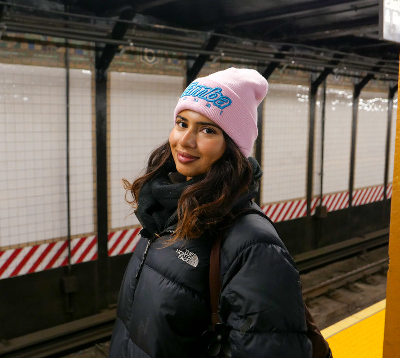 Tamba Kaua'i 3D Cuffed Beanie - Pink/Blue