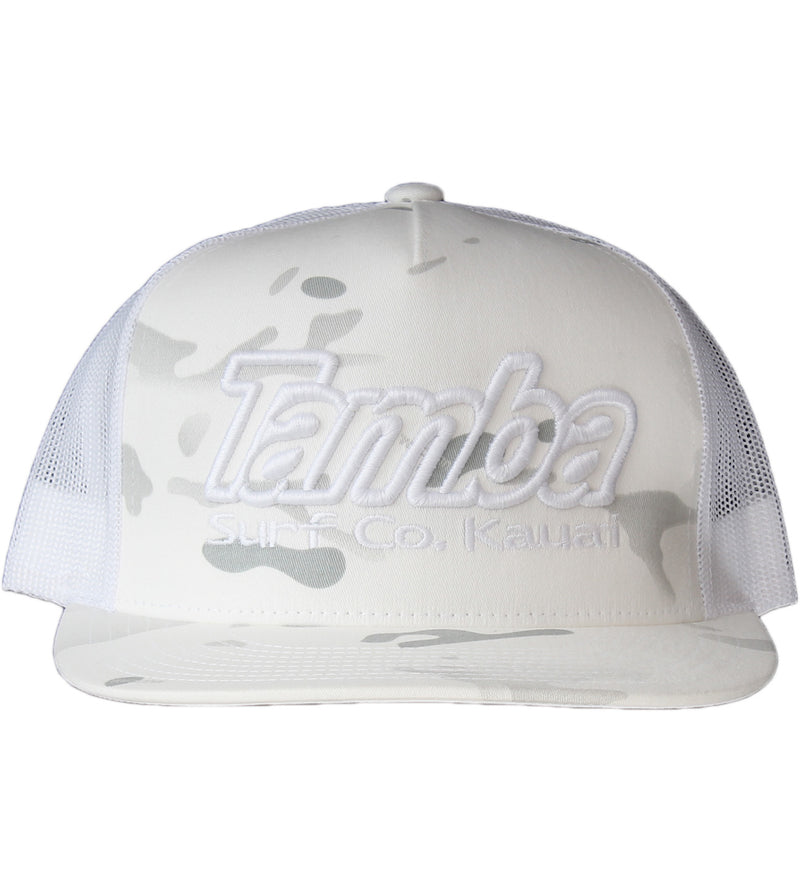 Multicam Surf Co Kaua'i 3D Mesh Snapback Hat - Alpine White