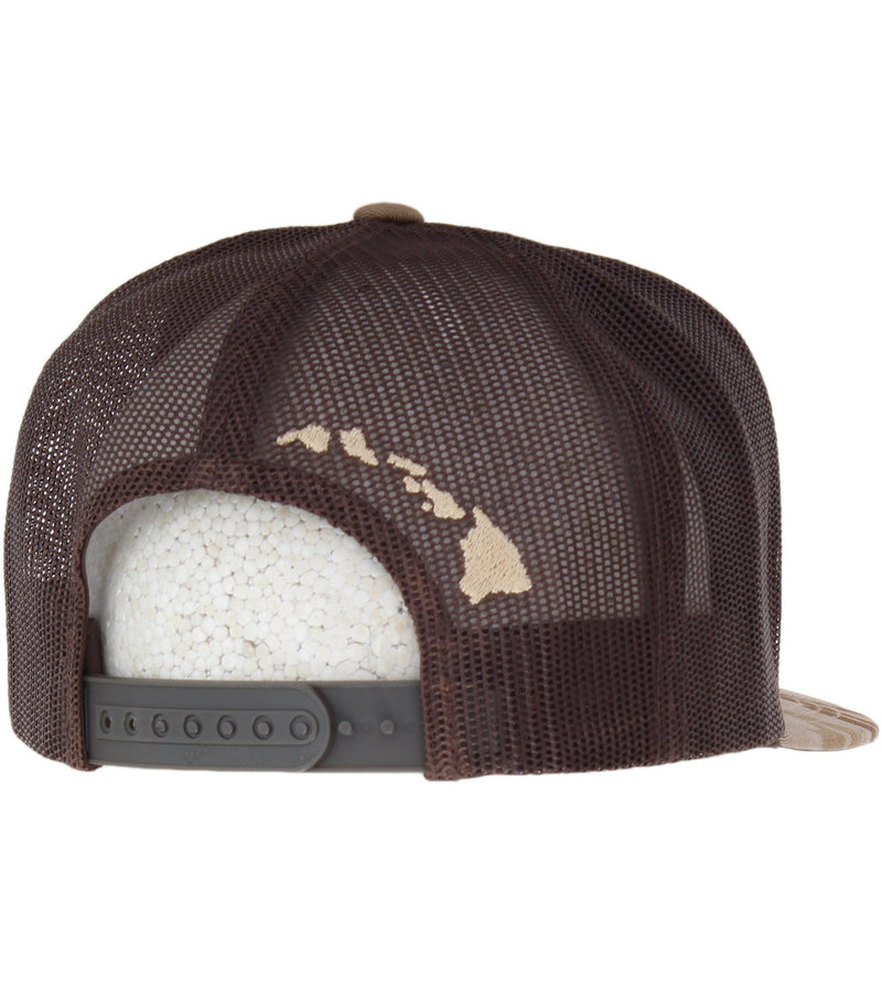 Multicam Classic Surf Co 3D Mesh Snapback Hat - Arid/Brown (Dark)