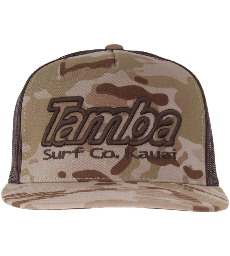 Multicam Classic Surf Co 3D Mesh Snapback Hat - Arid/Brown (Dark)