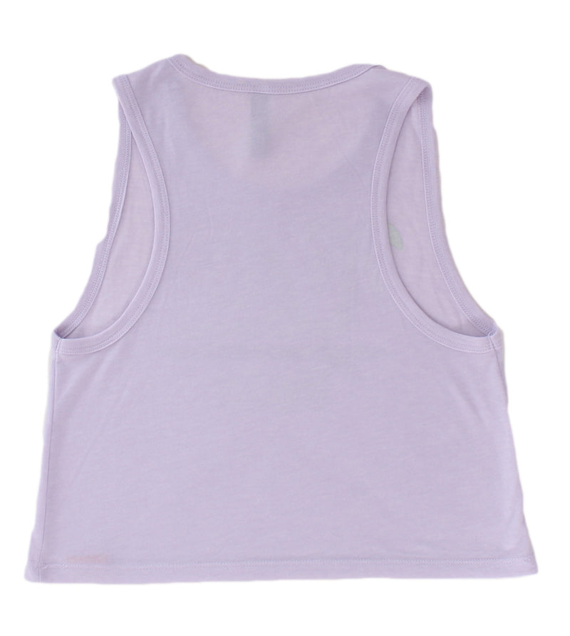 Zen Tropic Women's Festival Cropped Tank Top Shirt - Lavender