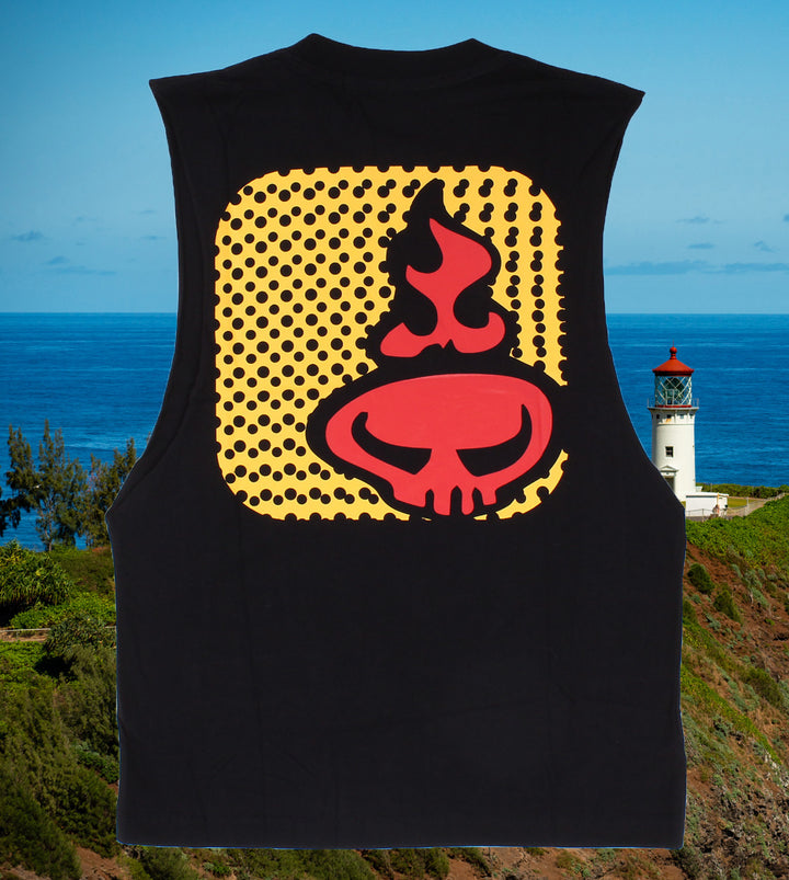 Puka Muscle Tank Top Shirt - Black