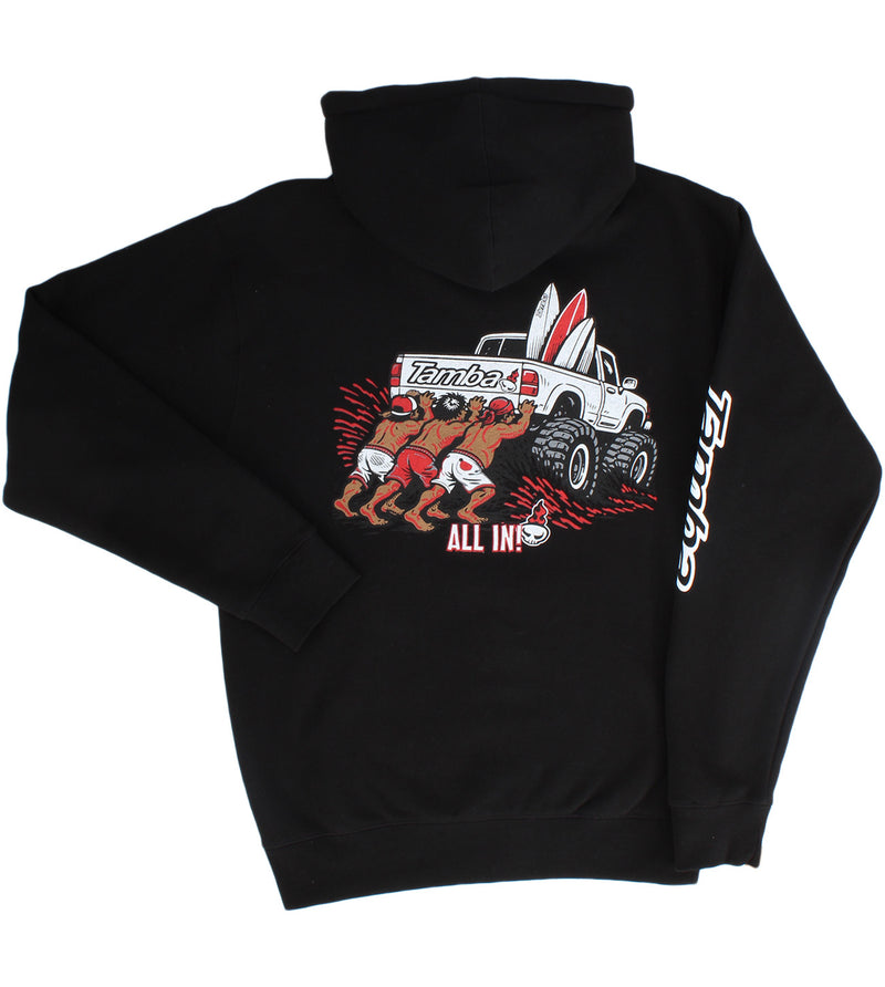 All In Zip-Up Hoodie Coat - Black