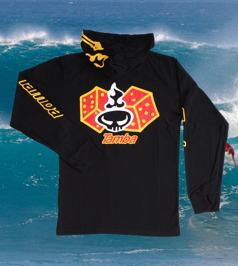 Roll Um Long Sleeve Hooded - Black