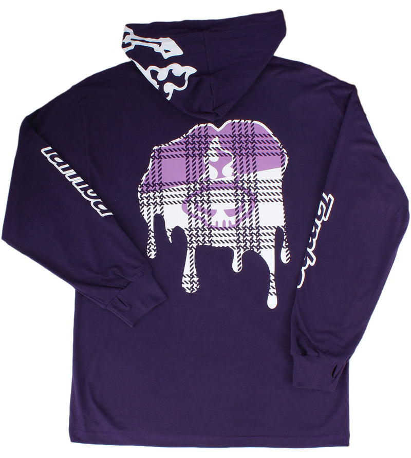 Tamba Drip Long Sleeve Hooded Shirt - Dark Purple
