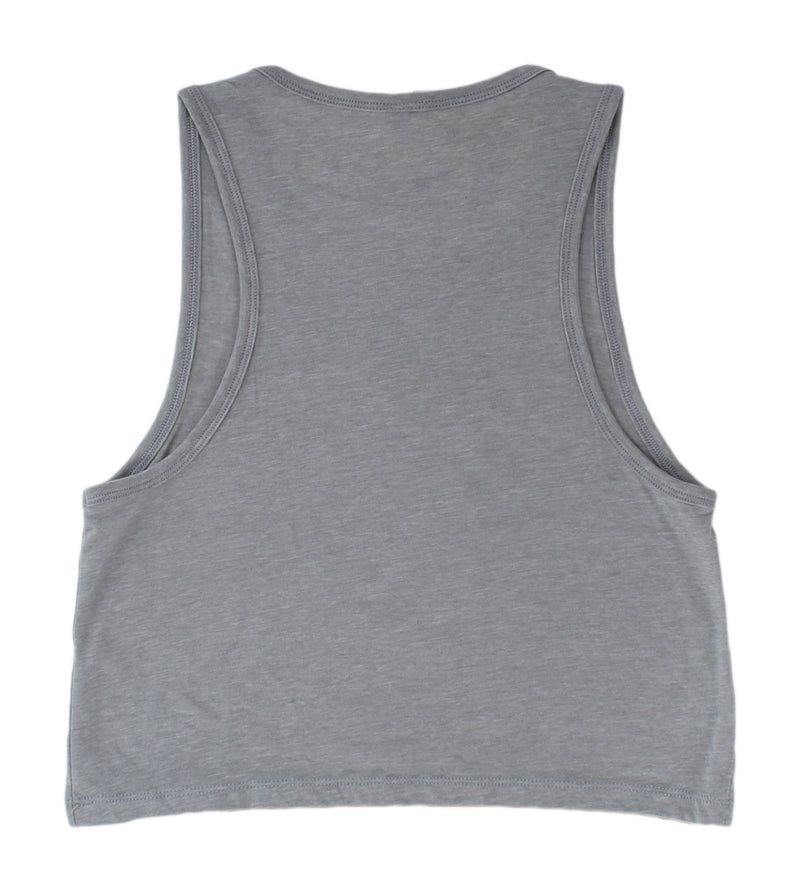 Jungle Jam Women's Festival Cropped Tank Top Shirt - Heather Grey