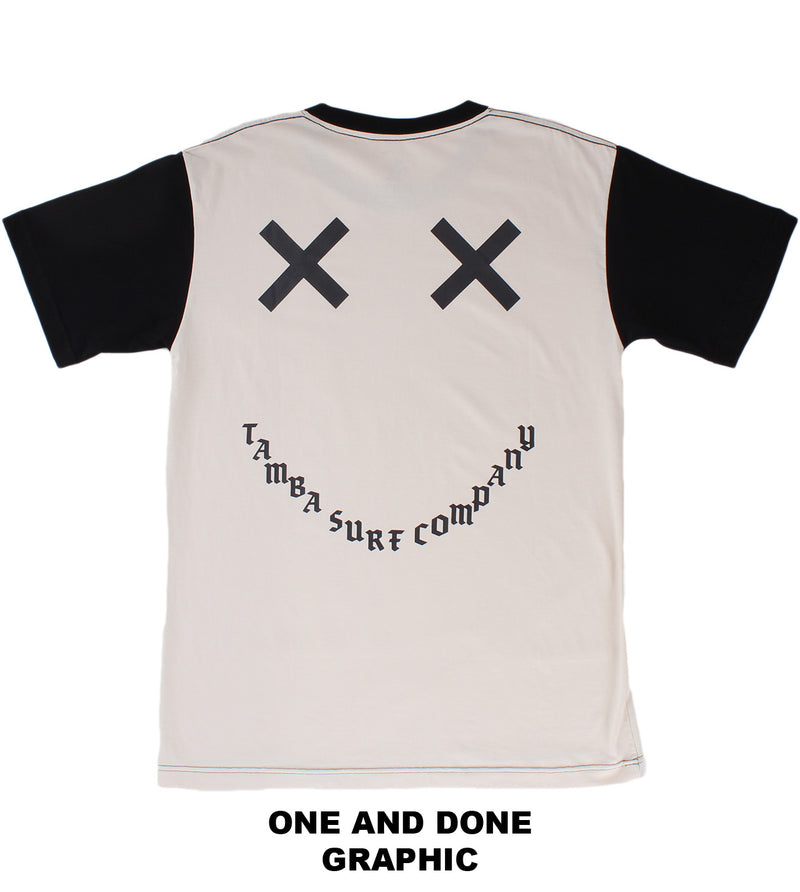 Smile Short Sleeve Shirt - Cream/Black