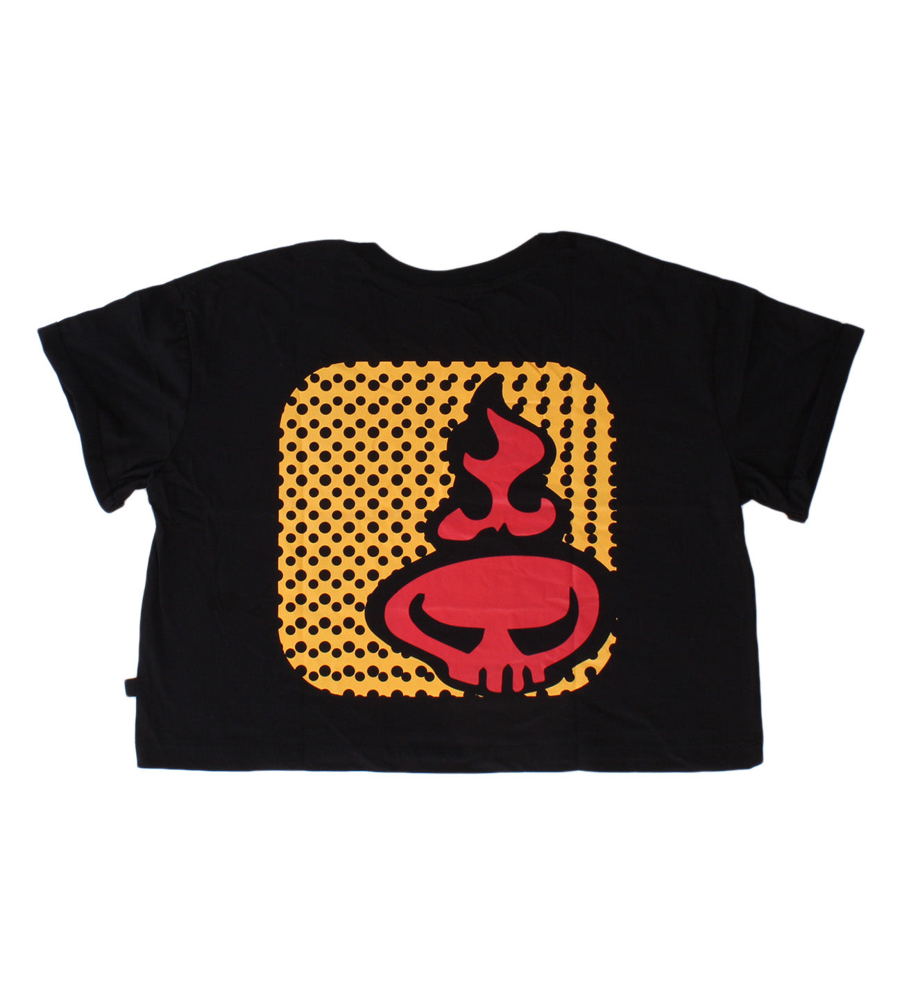 Puka Womens Short Sleeve Crop Shirt - Black